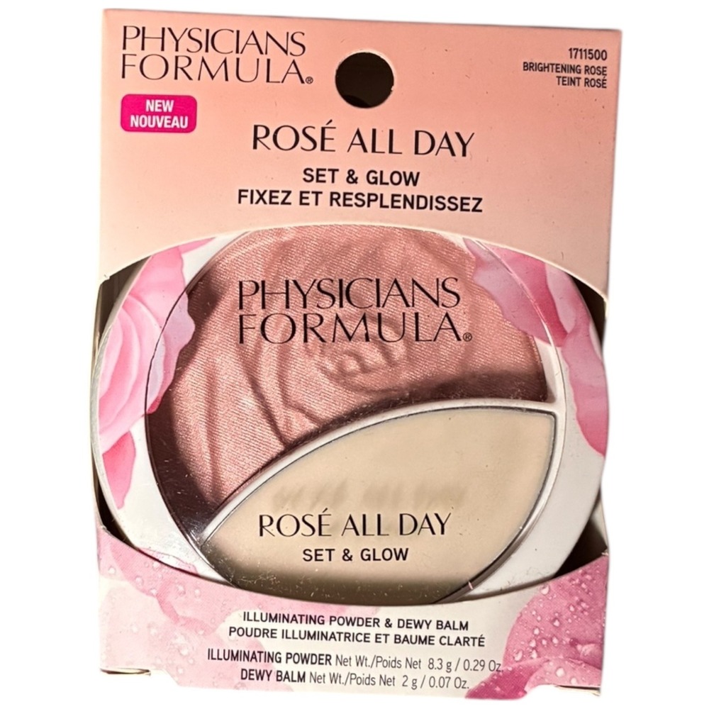 Physicians Formula Rosé All Day Set &‎ Glow Dewy Balm Brightening Rose New